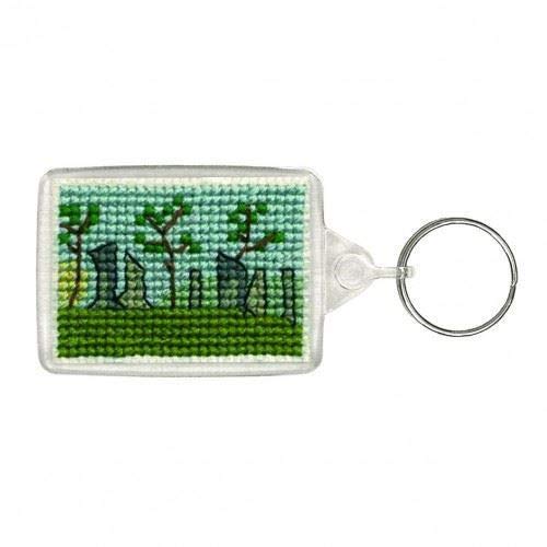 Textile Heritage Cross Stitch Kit - Keyring - Standing Stones - Made in Scotland