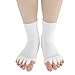 Foot Alignment Socks Massage Toeless Toe Separator For Women Girls US Size 4.5-10 White