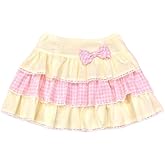 Cute Clad Women Kawaii Y2k Lolita Mini Skirt Sweet Harajuku Bow Tie Multi-Layer Ruffles Pleated Skirts