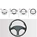 Universal Genuine Leather Black Steering Wheel Cover, 15inch, Breathable And Soft Car Wheel Protector (Blue steering wheel cover)