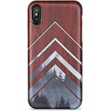iPhone X Case,iPhone Xs Case,ZADORN Protective Thin Cover for Girls Women Men Clear Bumper Soft Silicone TPU Slim Fit Cute Best Phone Case for iPhone X/XS Fashion Design Red Wood and Grey Forest