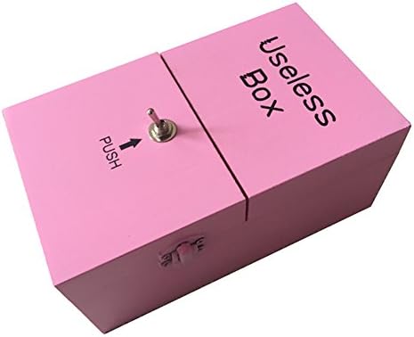 Willcome Wooden Turns Itself Off Useless Box Leave Me Alone Box Perpetual Machine for Geek Gifts or Desk Toys