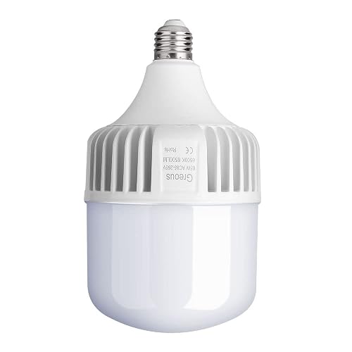 65W LED Light Bulb [400W-500W Equivalent] 6500LM, 6500K Bright White ...
