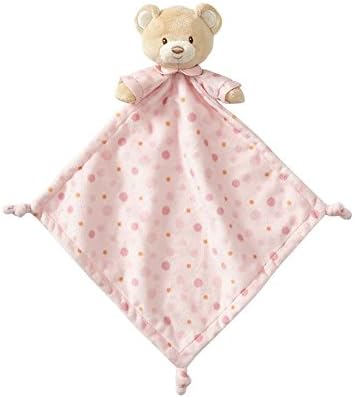 Beginnings by Enesco Plush Baby Bear Lovey Blanket, 16 inches, Pink