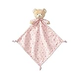 Beginnings by Enesco Plush Baby Bear Lovey Blanket, 16 inches, Pink