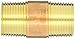 Anderson Metals 38300 Lead Free Red Brass Pipe Fitting, Nipple, 1