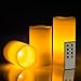 Kohree Real Wax Flameless Candles Battery Operated Led Candles Lights Remote Control Candles with Timer (Pack of 3)