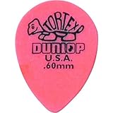 Dunlop 423R.60 Tortex Small Tear Drop, Orange, .60mm, 36/Bag