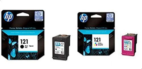 HP 121 \u0026 Colour Ink Cartridges - Black 