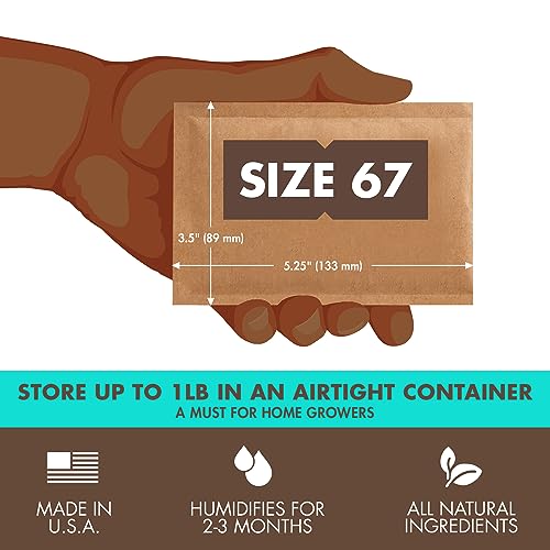 Boveda 62 TwoWay Humidity Control Packs for Storing 1 lb Size 67