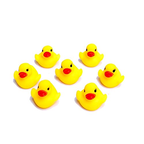 Novelty Place[Float & Squeak] Rubber Duck Ducky Baby Bath Toy for Kids (12 Pcs)
