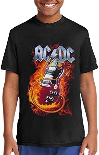 ACDC Youth Girls Boys T Shirt Juvenile Unique Tees Black