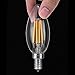 LuminWiz Candelabra LED Bulbs, 4W 2700K E12 Base LED Filament Chandelier Candle Light Bulbs 40W Equivalent, Warm White, 6-Pack