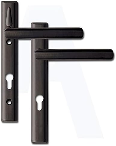 Loxta Stealth Double Locking Upvc Door Handle - Euro External (122mm, Polished Black)