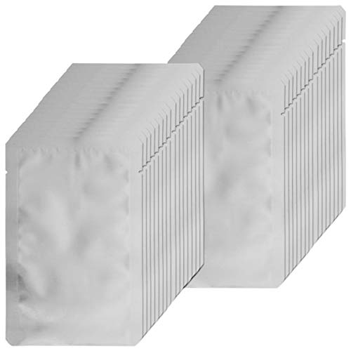 Photo 1 of 200 Pieces mylar bags for Food Storage 4 x 6 Inch Resealable Mylar Aluminum Foil Bags for food storage smell proof packaging bag aluminum foil pouch Flat Heat Sealing Bags for Beans, Wheat, Grains