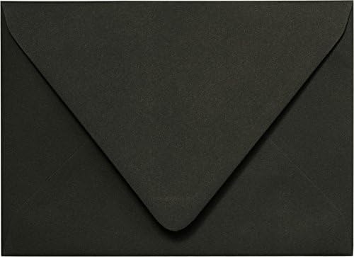 A-7 Solid Black Euro Flap Envelopes (5 1/4" x 7 1/4") - 50 Envelopes from Paper and More