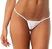 THE MESH KING Coqueta Brazilian Teeny Micro Thong Mini Bikini Swimsuit G String White-Medium