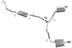 MAC Resonator & Dual Mufflers Exhaust System Replacement Parts For Acadia 2009 2010 2011 2012 W Single Tip