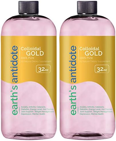 Amazon Com Earths Antidote Colloidal Gold 64oz Health Personal