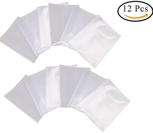 SQingYu 12 Pcs (262mm x 190mm) /10.31"7.48" Clear Exercise Book Covers Waterproof Plastic Strong Protecting Sleeves School Notebook