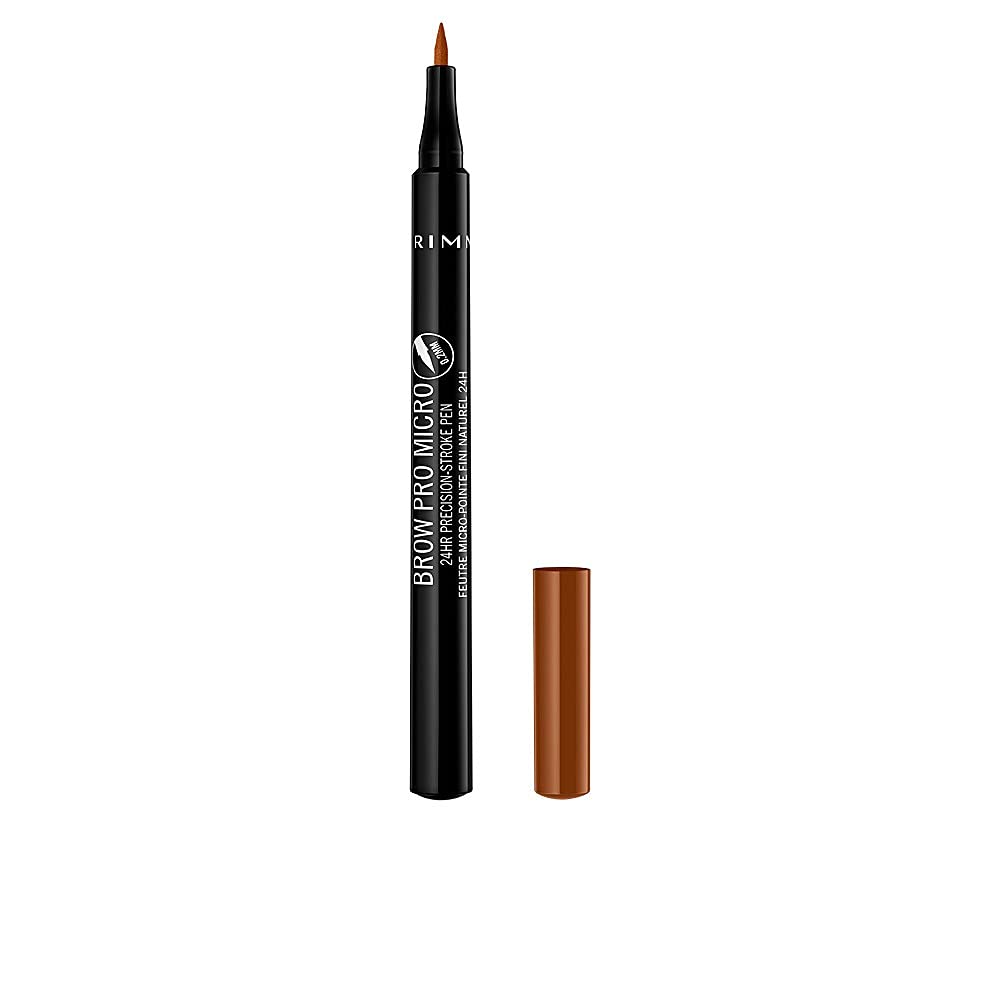 Rimmel London Brow Pro Micro 24HR Precision-Stroke Pen, Microfilling Felt Tip, Honey Brown, 1 ml