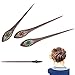 Tangc Fashion Hairpin Retro Women Elegant wooden Pin Colorful Hairpin Rhinestone Hair Stick (Blue)