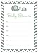 24 Cnt Mint Elephant Baby Shower Fill-in Invitations