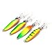 4 Packs Fishing Lures Metal Fishing Spoons Saltwater Hard Spinners Casting Sinking Lures for Northern Pike Salmon Walleye and Bass Fishing (Rainbow)