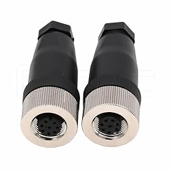 Eonvic M12 8 Pin Female Connector, 12mm A Code IP67