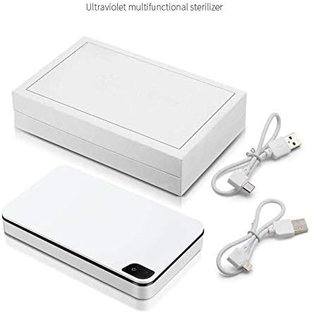 UV Cell Phone Sanitizer Dual Light Bulb, Phone Sterilizer Fits All iPhones Android Phones,Multi-Portable Disinfector, Phone Charger and Aroma Diffuser, White, Fast Delivery