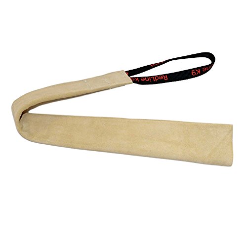 Leather Puppy Bite Rag Large with Handle RedLine K9