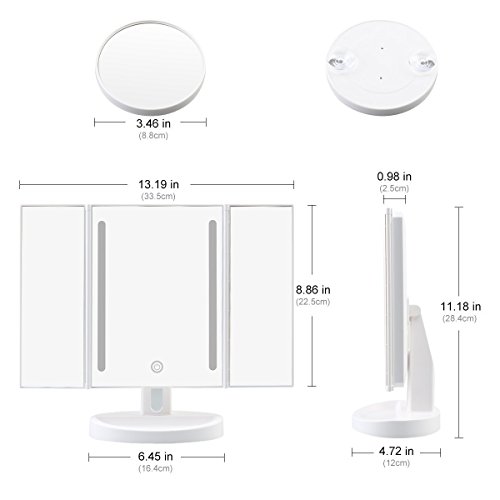 image for Artifi Lighted Vanity Makeup Mirror with 10x Magnifying Soft Led Light