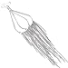 Tassel Fringe Earring 70's Retro Earrings Long Hoop for Girls or Women