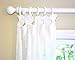 White Wood Pole Curtain Rod Ball Finials-1 Pair