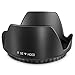 52MM Tulip Flower Lens Hood for Nikon AF-S 18-55mm, 55-200mm f/4-5.6G ED VR II, 50mm f/1.8D, 35mm f/1.8G, Pentax 18-55mm and Select Canon, Sony, Sigma and Tamron Lenses