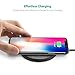 Qi Wireless Charging Pad RAVPower Qi Certified Ultra-Safe Wireless Charger Compatible iPhone Xs Max XR XS X 8 Plus 8, Galaxy S9 S8+ S8 & All Qi-Enabled Devices (AC Adapter Not Included)