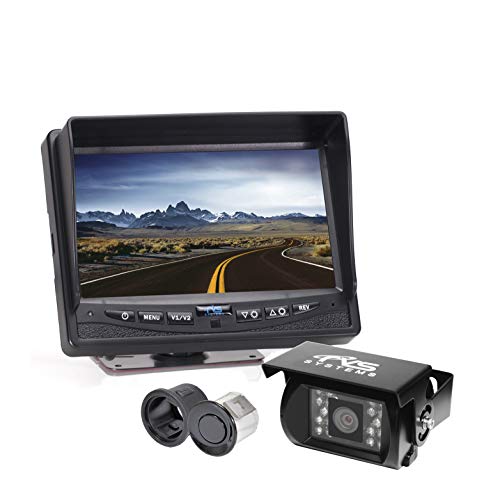 Backup Camera System with Integrated Rear Proximity Sensors by Rear View Safety RVS-770613-NM-112-01