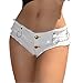 Yollmart Womens Low Rise Mini Denim Shorts Denim Thong Cheeky Jeans Shorts-9030-L