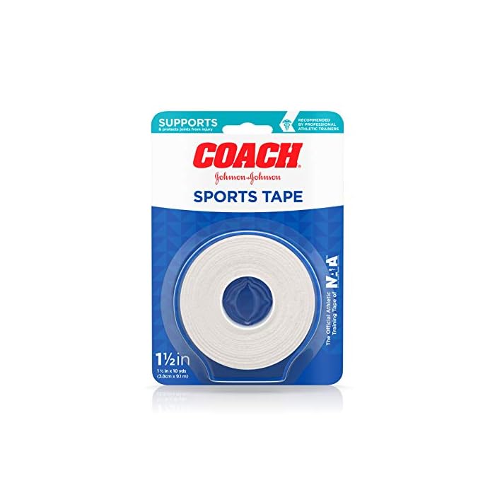 Johnson & Johnson Coach Sports Tape, Breathable Cloth Tape to Support and Protect Joints, for Fingers, Wrists, and…