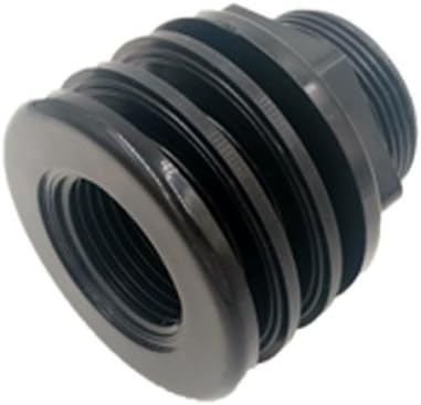 1" Bulkhead ABS Threaded x Threaded NPT Standard 1 Pair (2-Pack) NBR Rubber Gasket