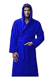 Terry Cotton Hooded Robes for Men and Women, Unisex Adult Bamboo Bathrobes