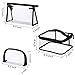 ANRUI Clear Travel Toiletry Bag PVC Waterproof Cosmetic Makeup Bags Organizer With Handle See Through Plastic Clear Case (Black)