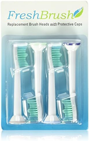 FreshBrush Electric Toothbrush Replacement Head Compatible with Philips Sonicare 3 Series, 4, 8, 12 or 20 Piece (4)