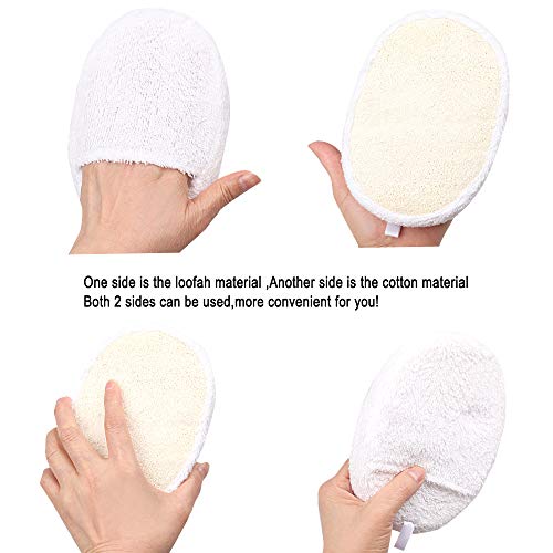 2019 Exfoliating Loofah Pads, 2 Packs Natural Luffa Material Loofah Sponge Shower Body Scruber for Men/Women Bath Spa and Shower