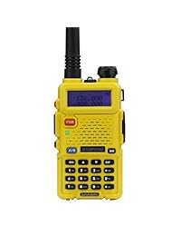 Baofeng UV-5R Walkie Talkie Transceptor Radio Banda Dual Bidireccional, color amarillo