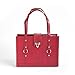 Texture Faux Leather File Organizer Tote - (Red)