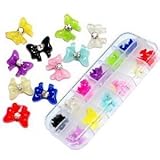 KMG Box + 60pcs Mix 12 Colors 3D Rhinestone/Gem Acrylic Bows/Butterfly Nail Art Decoration FROM Y2B