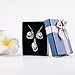 Morenitor Jewelry Set Gold Plated Faux Pearl Pendant Necklace Dangle Earring Stud Set Valentine's Day Jewelry Gifts for Women