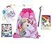 Unicorn Gift Set - Perfect Unicorn Gift Idea for Girls Party - Includes Unicorn Drawstring Bag, Stuffed Animal, and Unicorn Notebook, Pencil and Bracelet