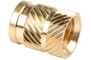BIFROST in-saiL 50pcs/Pack M6x10.0mm, OD8.7mm Threaded Heat Set Inserts for Plastic Brass C3604 Embed Parts